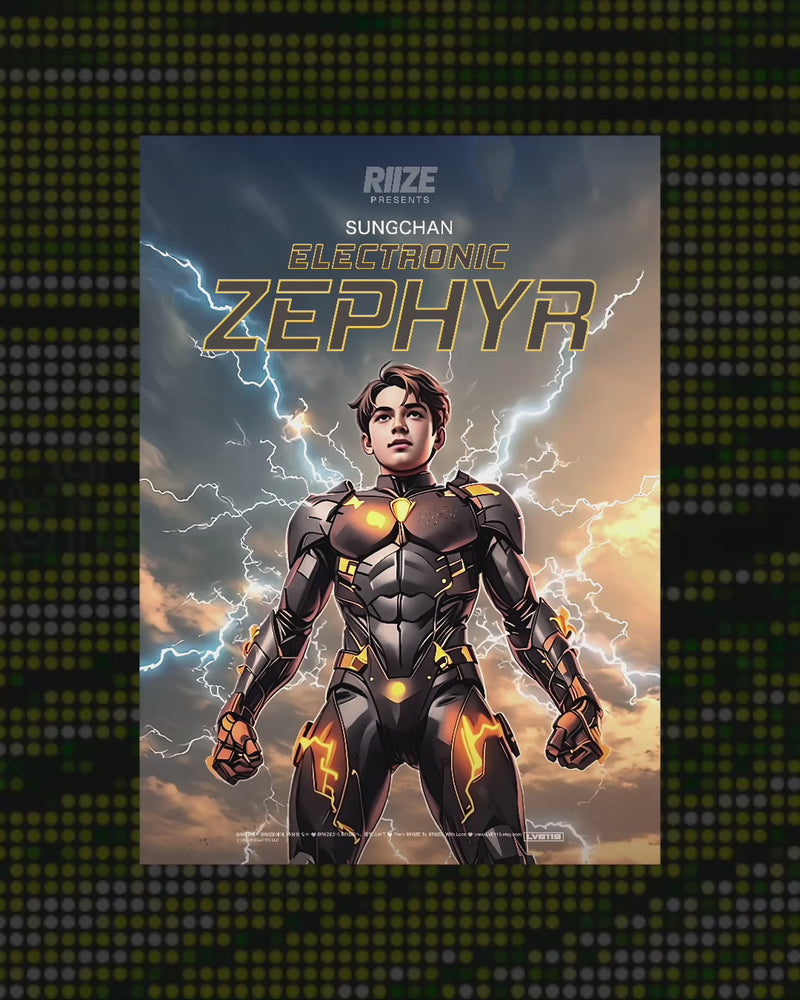 ELECTRONIC ZEPHYR Poster - Sungchan - RIIZE